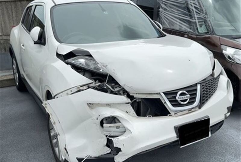 福山市神村町で9万円買取した日産ジューク事故車